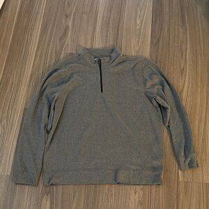 Men's Greg Norman Charcoal Quarter-Zip Sweater